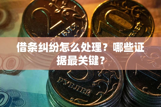 济南借条纠纷怎么处理？哪些证据最关键？