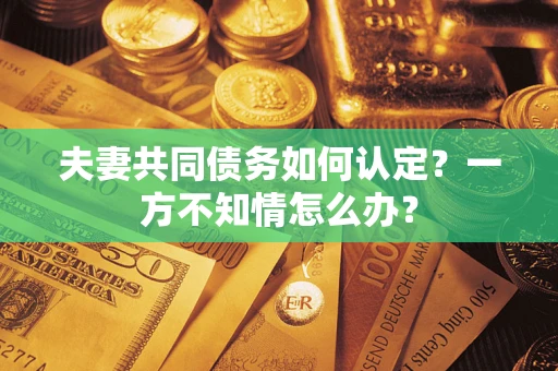 济南夫妻共同债务如何认定？一方不知情怎么办？