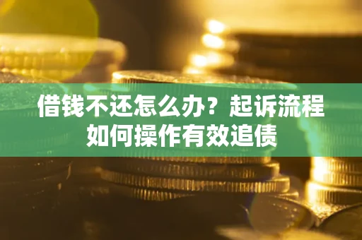 济南借钱不还怎么办？起诉流程如何操作有效追债