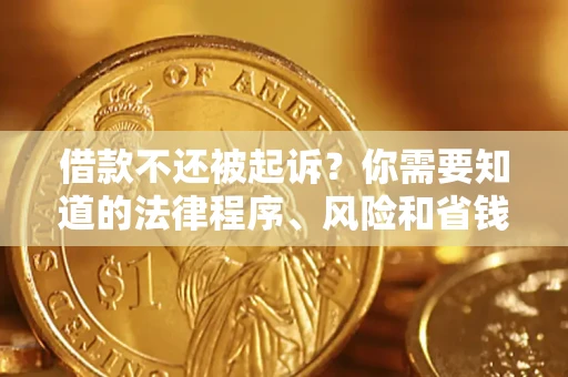 济南借款不还被起诉？你需要知道的法律程序、风险和省钱技巧
