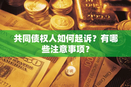 济南共同债权人如何起诉？有哪些注意事项？